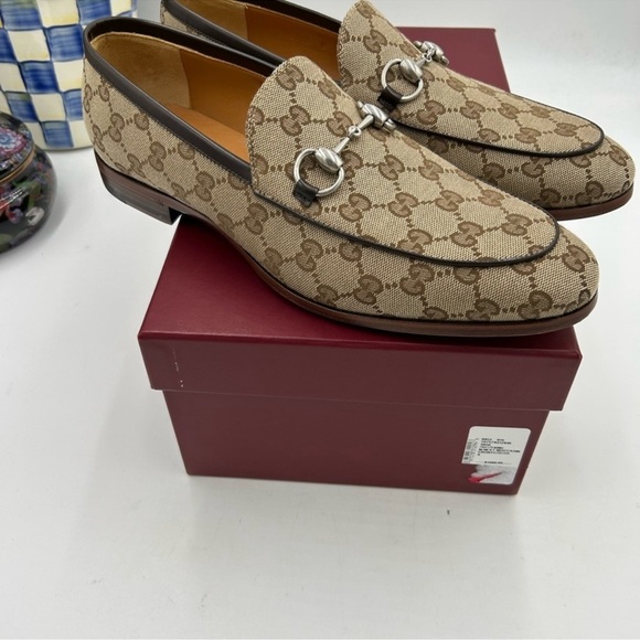 Men’s Gucci, Jordan horse bit canvas loafer size 8, fits nine US maiden in Italy main image 5